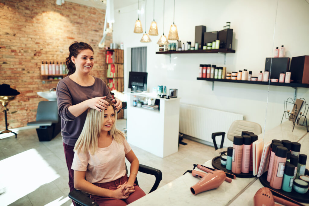 hair stylist in salon