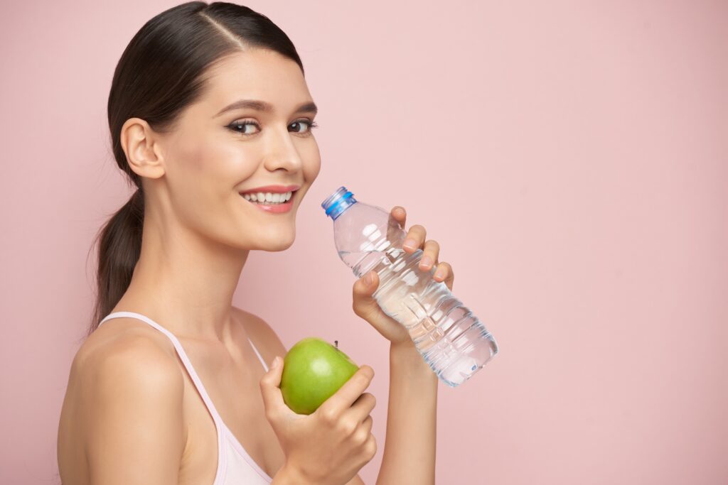 woman with healthy skin and hair