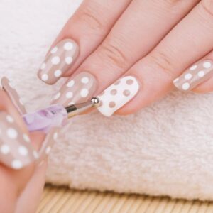 polka dot nails