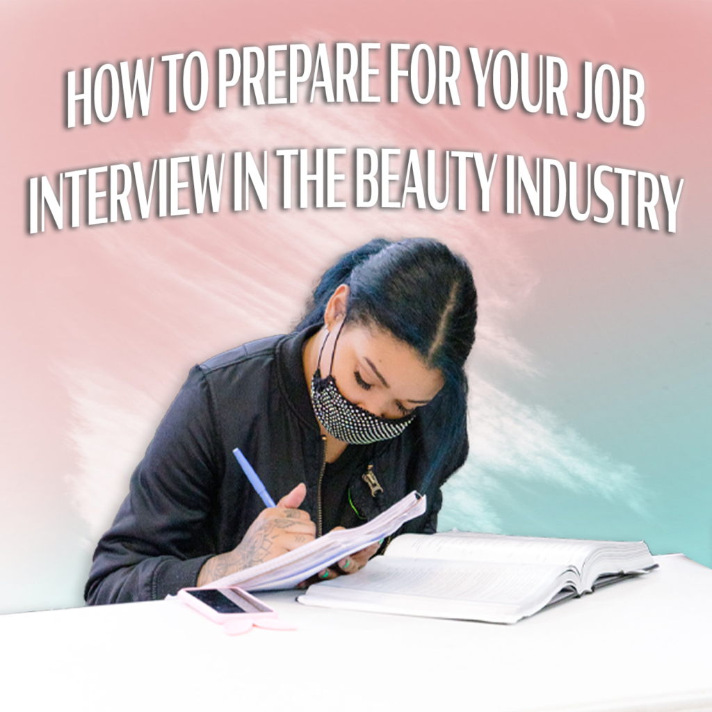 student preparing for interview